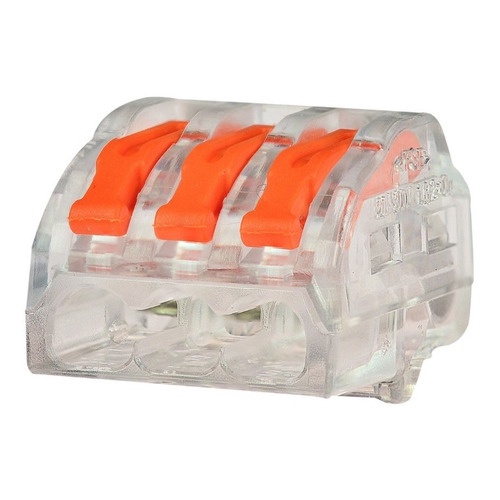 Kit Conector Emenda Rápida Alavanca Borne 3 Fios - 25 Peças