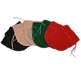 25 Saquinhos de Veludo Tamanho Pequeno 6 x 7 cm - Preto, Vermelho e sortido