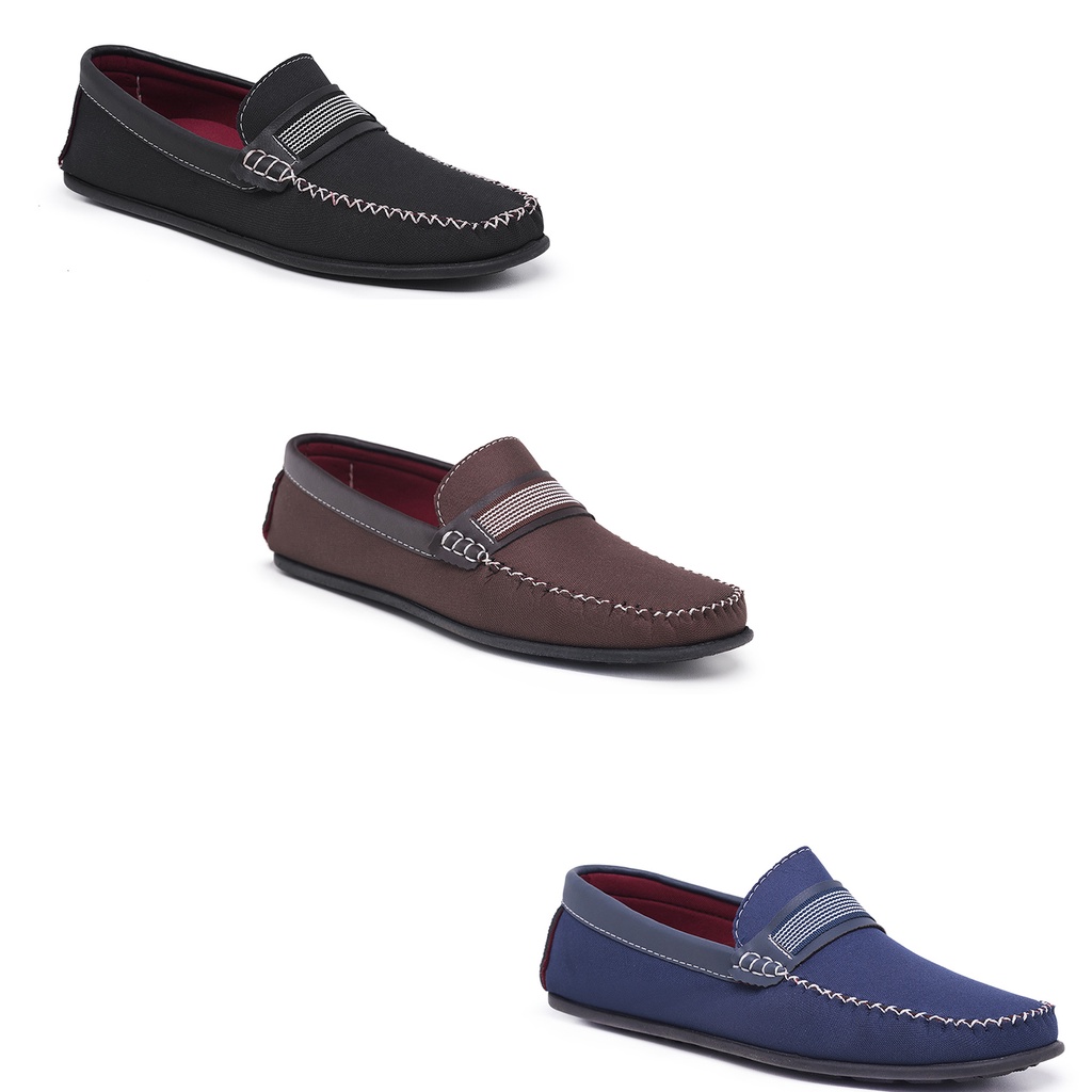 KIT 3 PARES Sapatenis moccassim costura manual