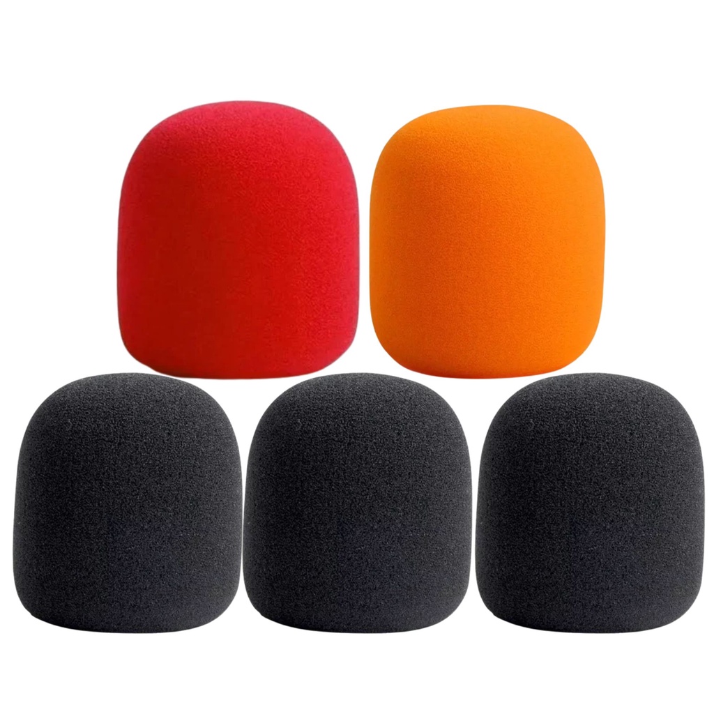 Kit 5 Espumas Coloridas Para Microfone Pop (2Cl+3 BK)
