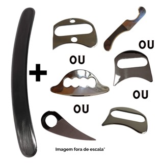 Kit Instrumento Ferramenta Liberação Miofascial, Bumerangue e Socos, Inox Polido