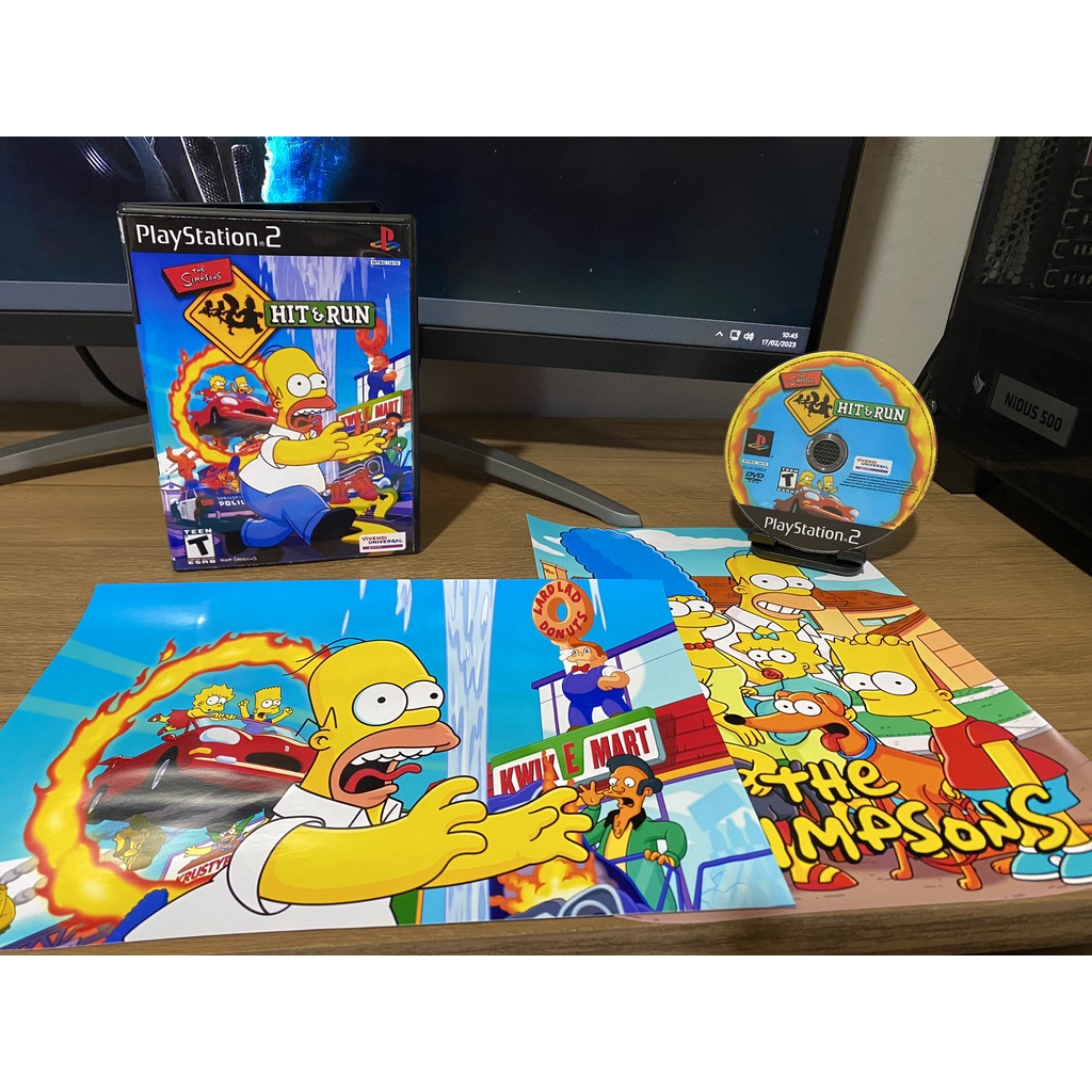 The Simpsons Hit & Run com Pôsteres para PS2