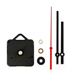 01 Maquina de Relógio de Parede  Tic Tac 13 mm C/ Ponteiros - Mecanismo de Relógio de Parede 13mm
