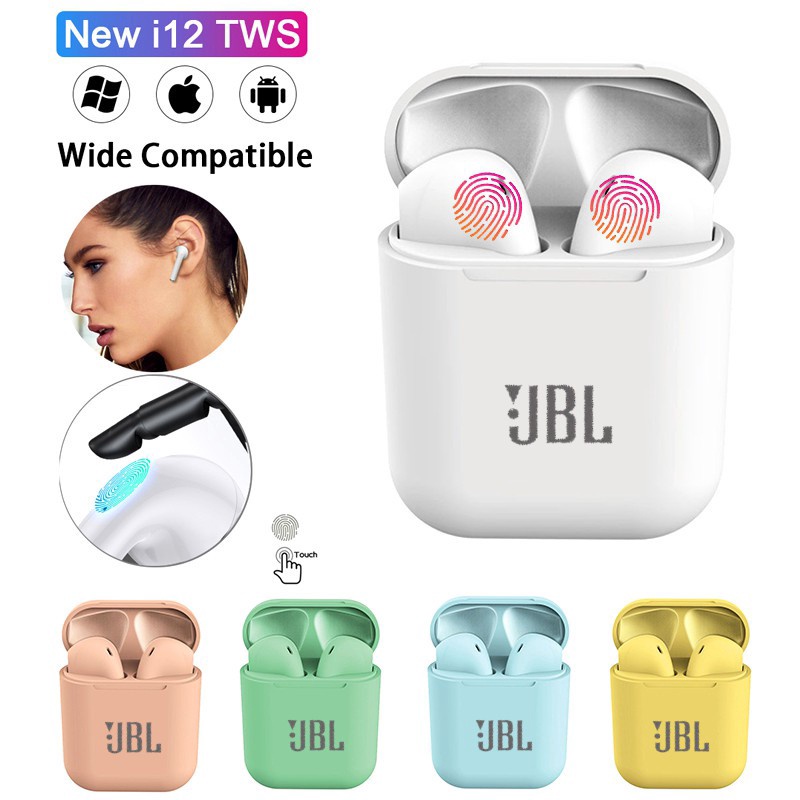 JBL i12 TWS Fone De Ouvido Bluetooth 5.0 Sem Fio Para Smartphone