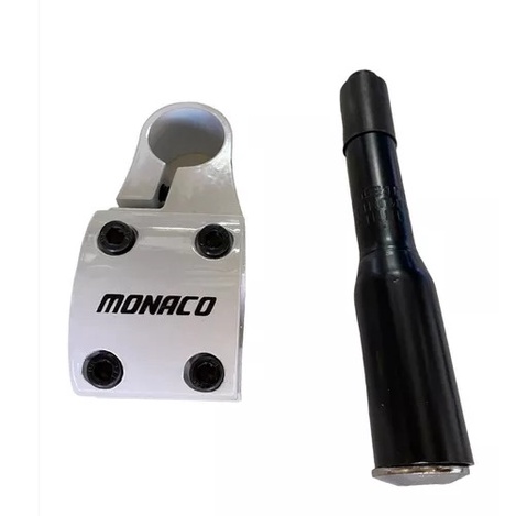 Suporte De Guidão Cross Monaco Branca +adptador De Mesa 21mm Aço em Oferta na Shopee