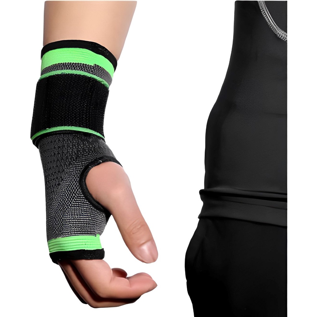 Luva Munhequeira Elástica Regulável Pulso Alta Compressão