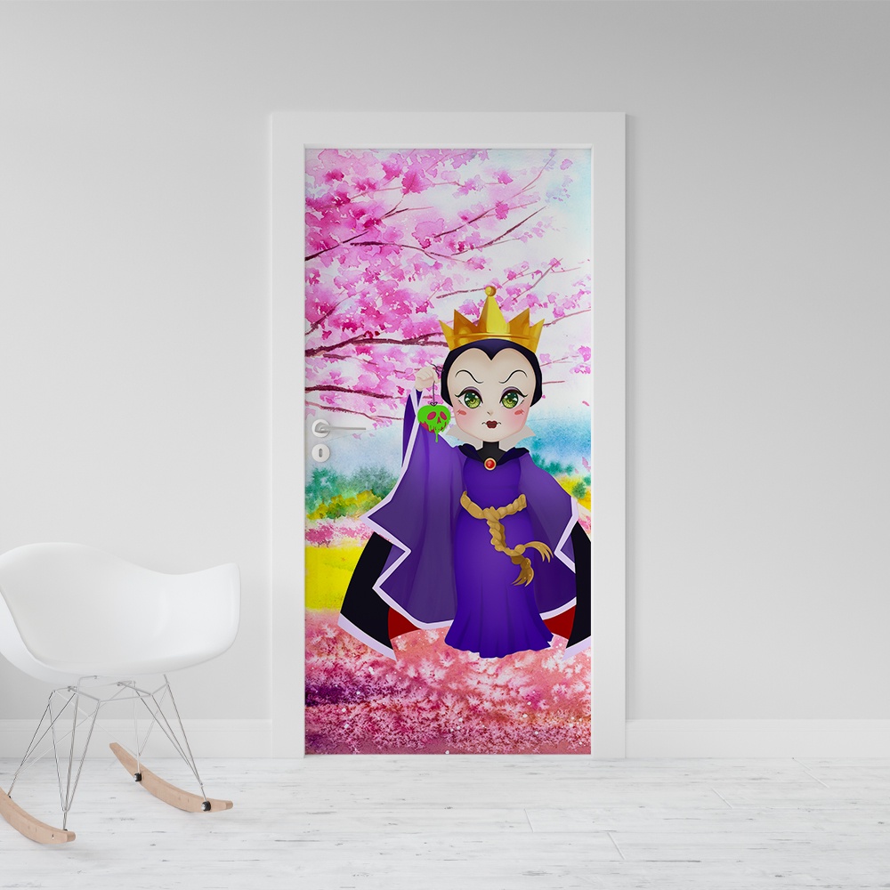 Adesivo Decorativo De Porta Branca de Neve 06753