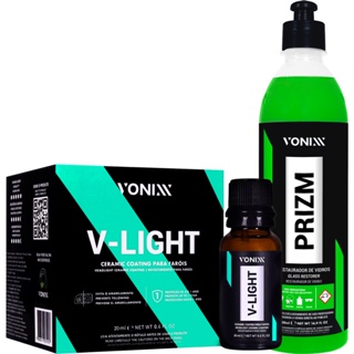 V-Light 20ml Coating Vitrificador de Vidros + Prizm Limpador Restaurador de Vidros Vonixx em Oferta na Shopee