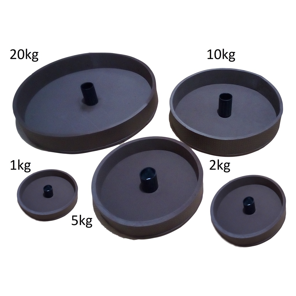 Forma para anilha de concreto kit 20kg/10kg/5kg/2kg/1kg em Oferta na Shopee