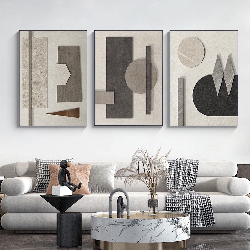 Quadros Decorativos Trio Kit 3 peças Grandes 90x60 ou 60x40 mais de 50 opções de imagens Quadro decorativo Sala Quadro decorativo Quarto Quadro decorativo Escritório Quadro decorativo Marmorizado Quadro decorativo abstrato Folhas arte quadro mosaico