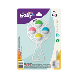 Chocalho Infantil Com 4 Bolas - Pica Pau 456