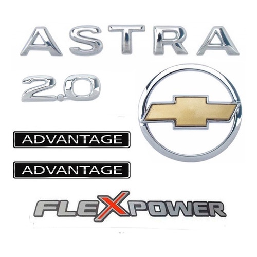 KIT EMBLEMA ASTRA 2.0 GM MALA ADESIVO ADVANTAGE E FLEXPOWER