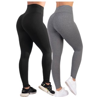 kit 2 legging flanelada leg peluciada feminina costura reforçada suplex