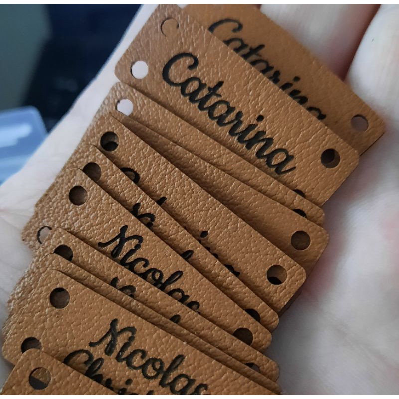 1 Tag personalizada em sintético, retangular 1,5x4