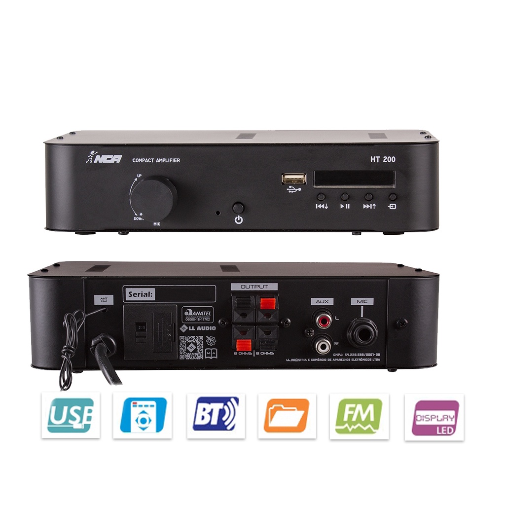 Amplificador De Som Ambiente Ht 200 Nca