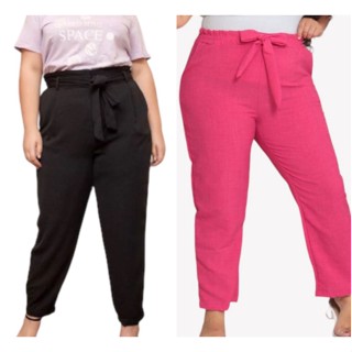 Calça Linho Alfaiataria Plus Size Até 52 G1, G2, G3 Linho Grosso Premium Clochard