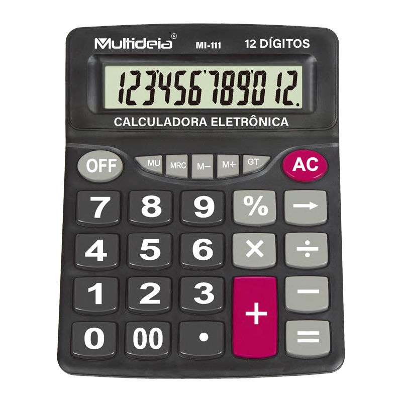 Calculadora Eletrônica Digital Com 12 Dígitos MK-111