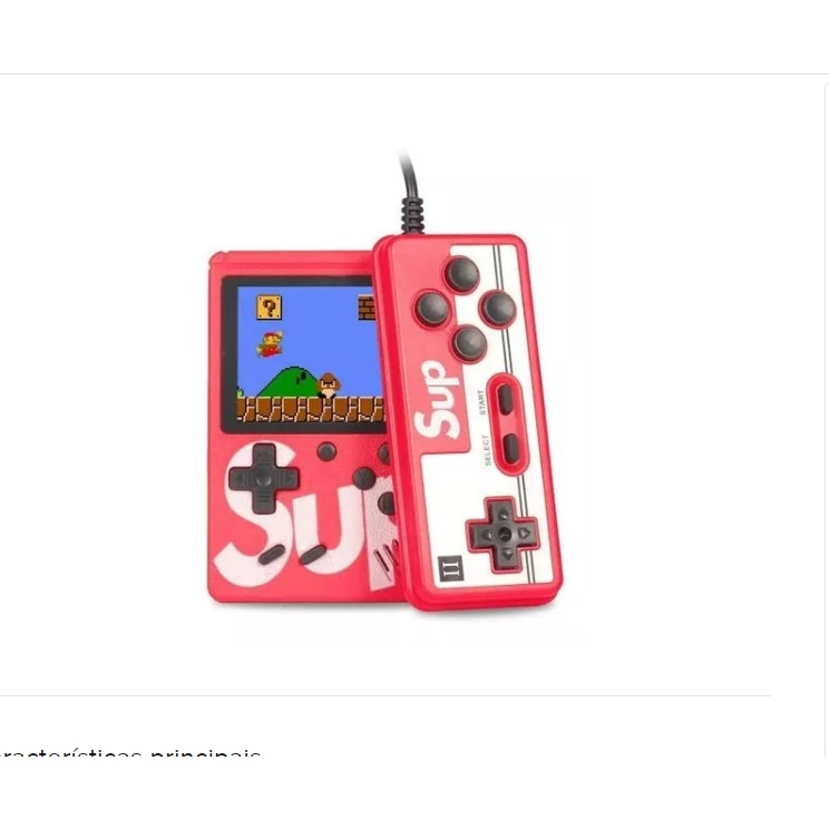 Mini Vídeo Game Boy Portátil Sup 400 Em 1 Jogos com controle remoto