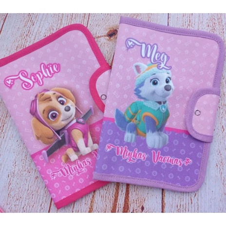 Capa de Cartáo de Vacina Porta documentos de vacinas Temas Femininos personalizada impermeavel