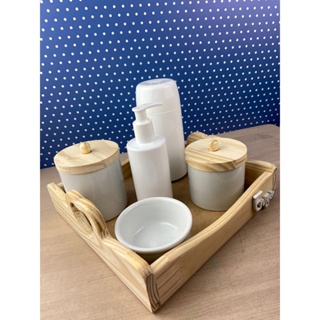 Kit Higiene Bebê Porcelana Pinus Coração Garrafa Nome Personalizado Menino em Oferta na Shopee