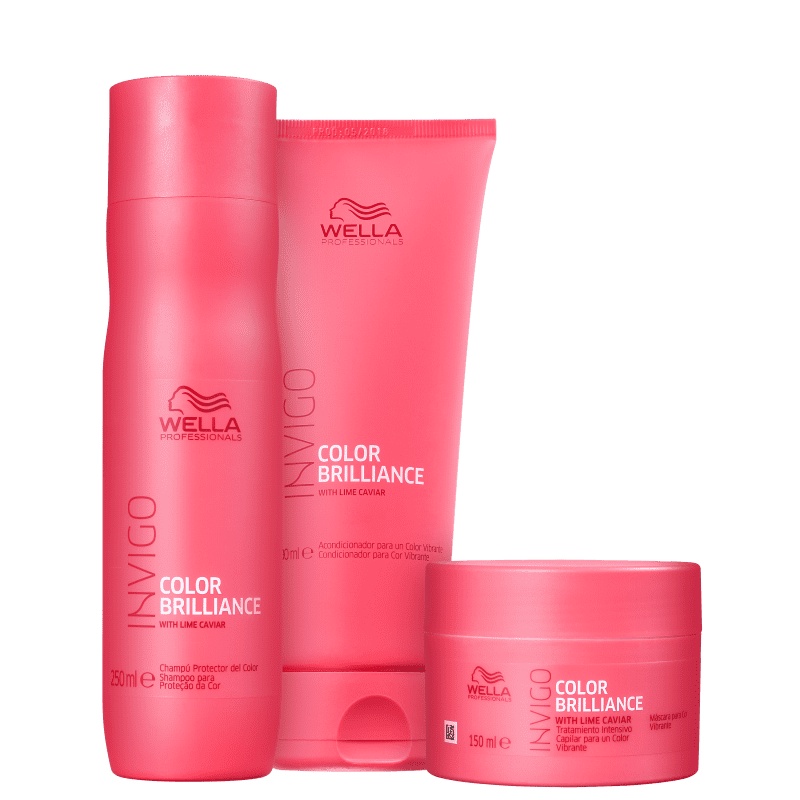 Kit Wella Professionals Invigo Color Brilliance - Shampoo 250ml + Condicionador 200ml + Máscara 150ml