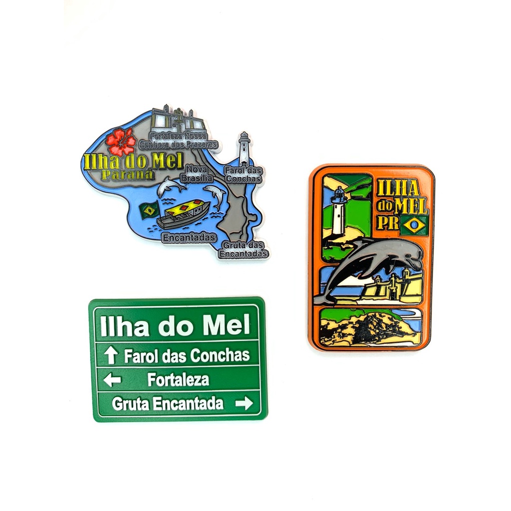 Imãs de Geladeira Ilha do Mel Decorativos Emborrachados