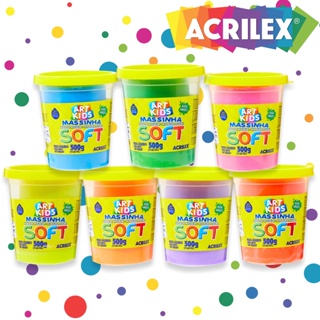Massinha De Modelar Soft 500g  / 150G Várias Cores Acrilex em Oferta na Shopee