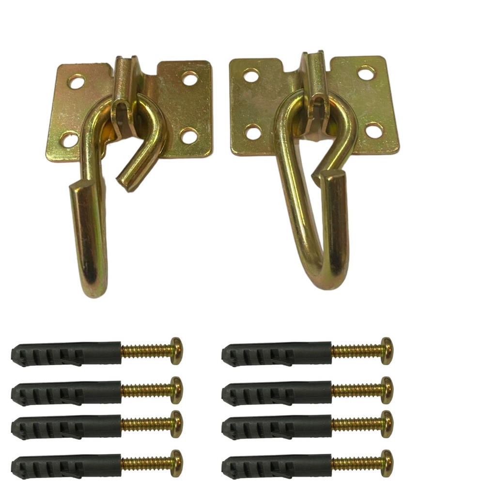 Gancho Aliaço Armador Rede Super Resistente 250 Kg Bicromatizado Completo