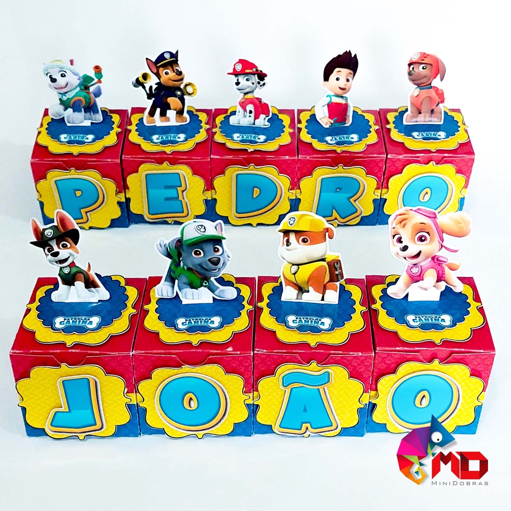 Caixa Cubo Pop Up Com LETRA  Patrulha Canina em Oferta na Shopee