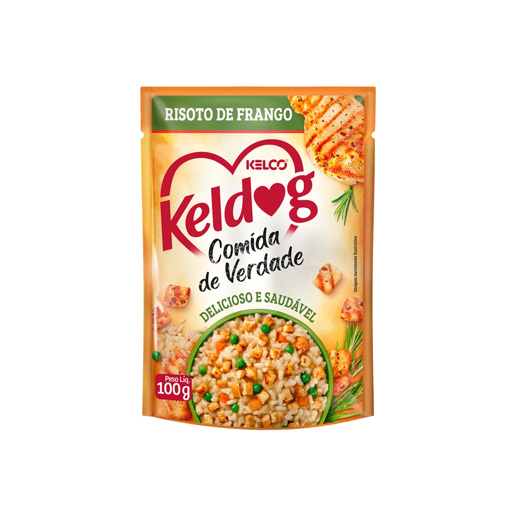 Ração Úmida Keldog Risoto de Frango para Cães 100g