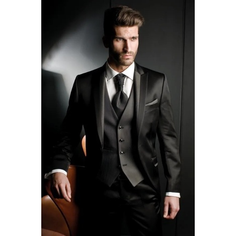 Terno Masculino Slim Fit Corte Italiano Duas Aberturas Tecido Poliviscose de Luxo