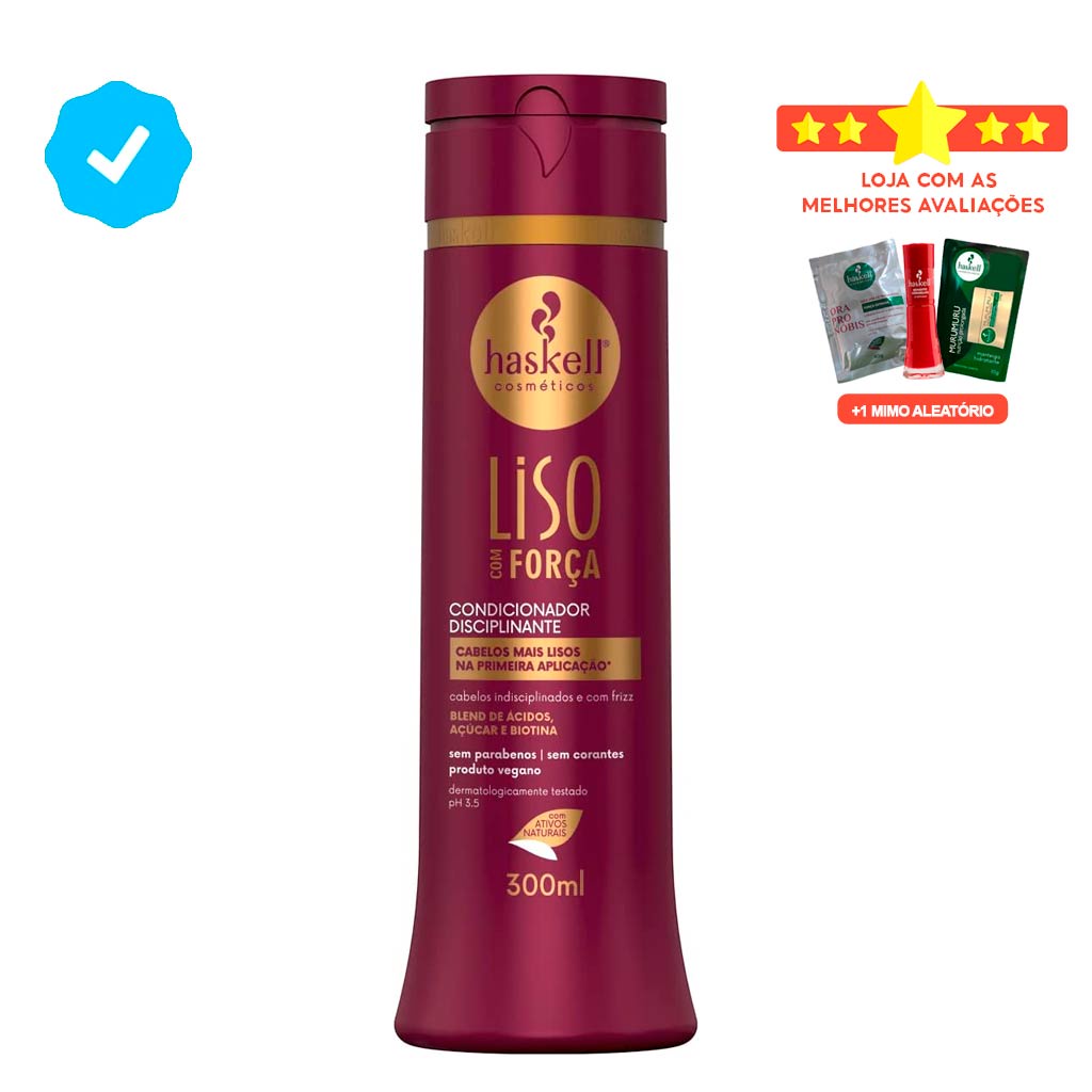 Haskell Condicionador Disciplinante Liso Com Força 300ml - Haskell