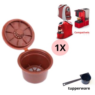 capsula três corações de café reutilizável recarregável