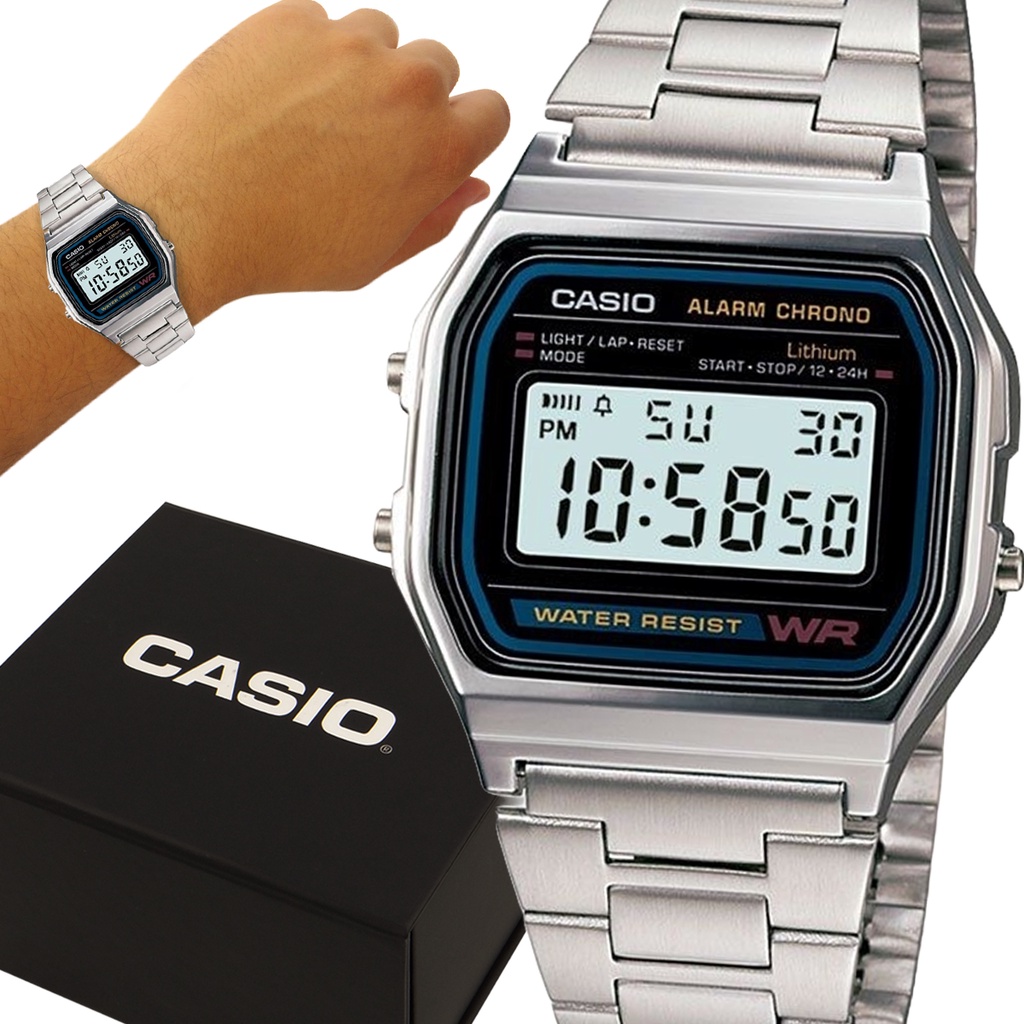 Relógio Casio Masculino Preto Prova D'água com 1 ano de garantia - Watches