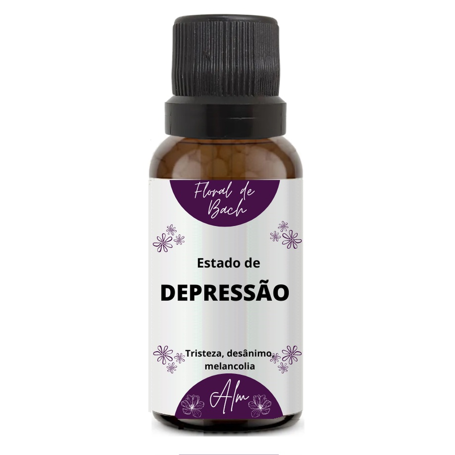 Floral de Bach Depressão Glóbulos 25g - sem álcool - ALM Florais, 100% natural