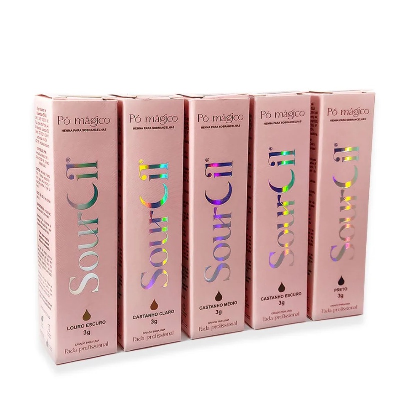 Henna Para Sobrancelha Premium Sourcil 3g - Opções De Cores em Oferta na Shopee