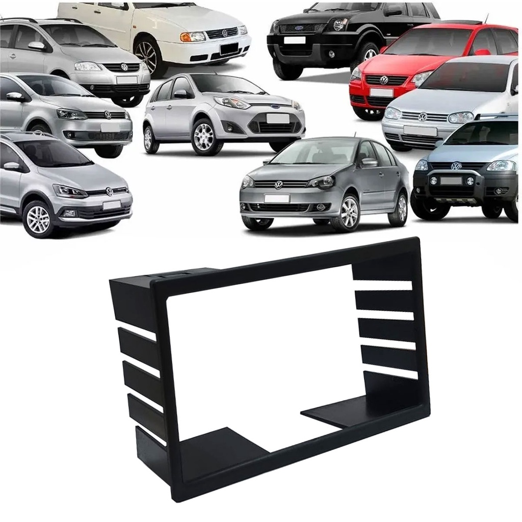 Moldura 2din Universal Chinesa Golf Polo Fiesta Ecosport Fox em Oferta na Shopee