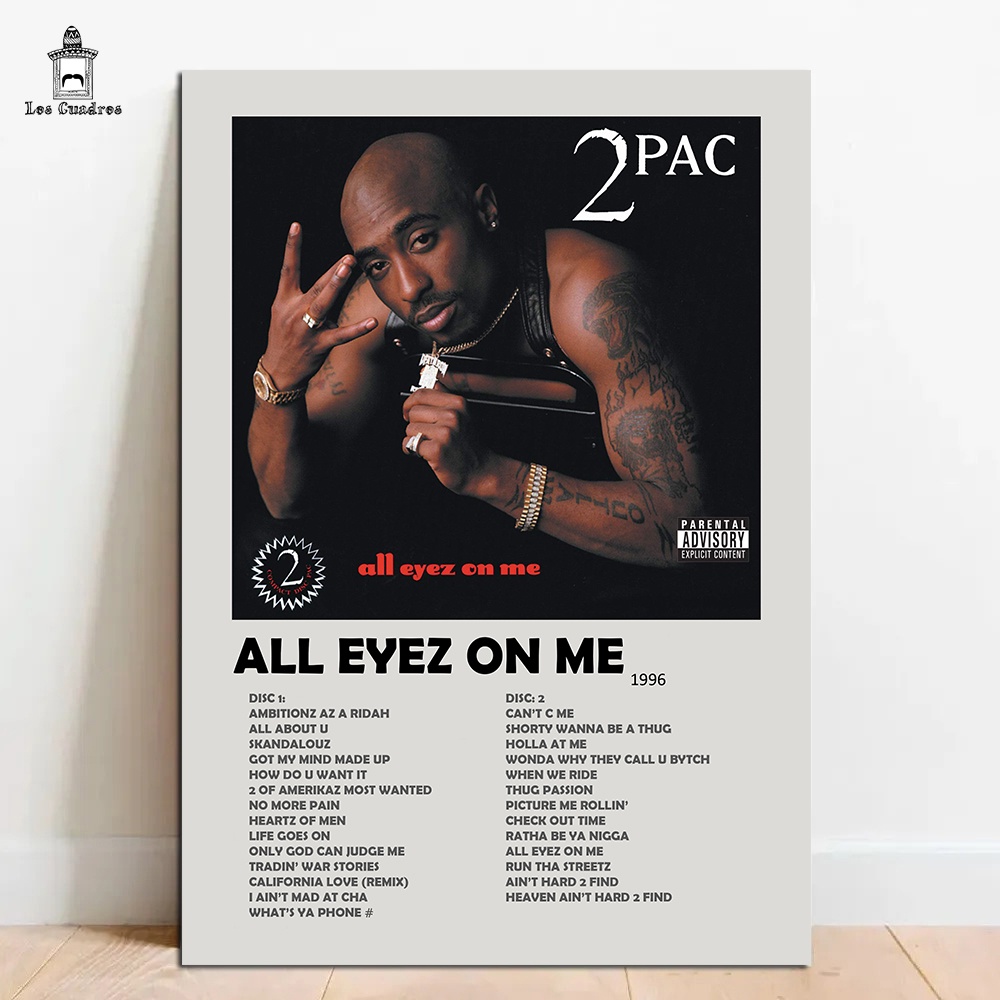 Quadro Placa Decorativa Tupac Shakur All Eyez On Me em MDF 28x20cm em Oferta na Shopee