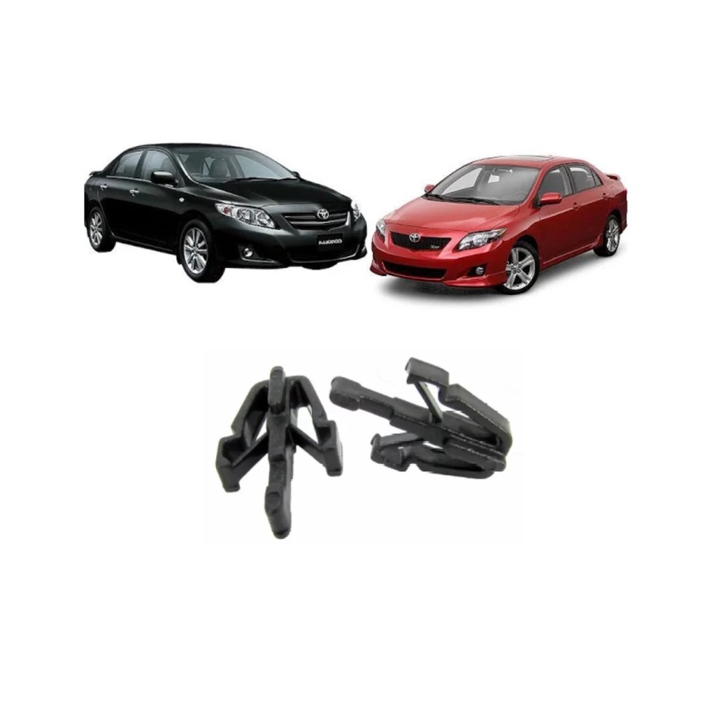 Kit 5 Grampos Para Grade Radiador Corolla Honda Nissan