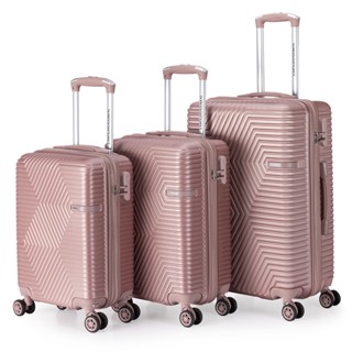 Kit 3 Malas de Viagem Giro 360° ABS Rodinhas Cadeado Swissport