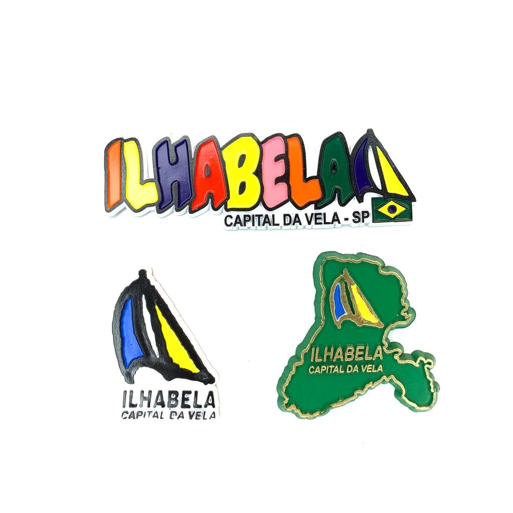 Imãs de Geladeira Ilhabela Decorativos Emborrachados