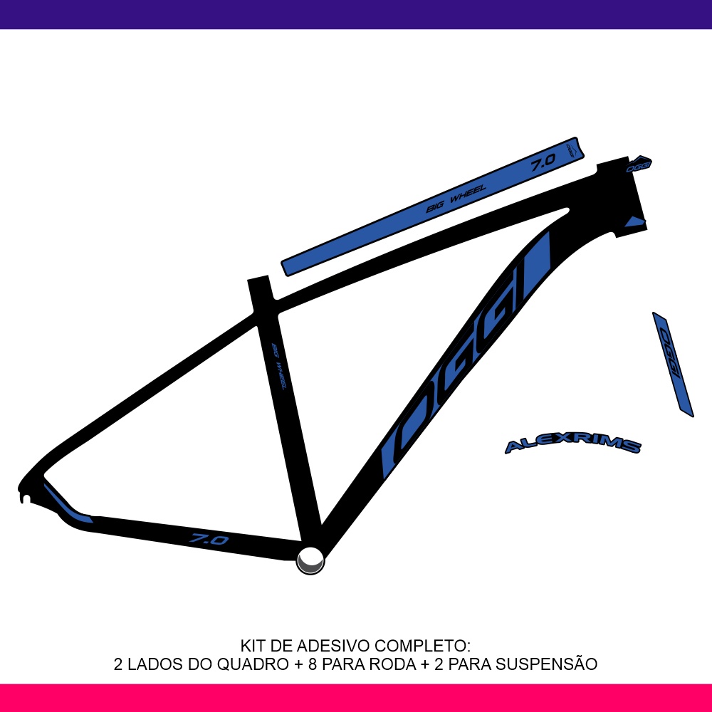 Adesivo Para Quadro Bike modelo Oggi Big-wheel 7.0 2022