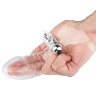 Capa para dois dedos E/OU Capa peniana confeccionada com estimulador clitoriano e vibrador com 10 vibrações