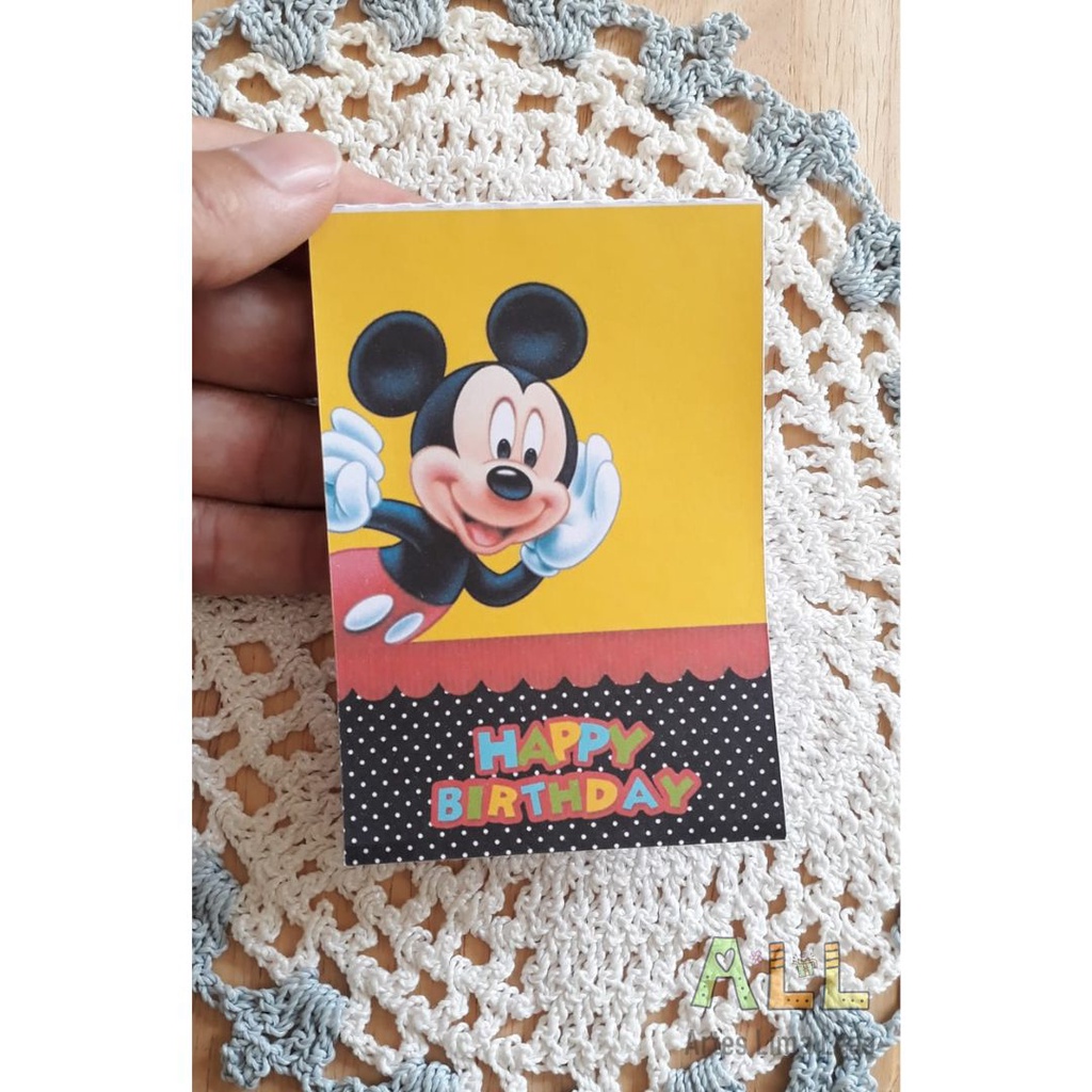 Kit 10 Bloquinhos Personalizados Mickey _ Lembrancinha ( Dia dos Professores, Aniversário, Maternidade, Chá de Bebê, Chá de Casa Nova, Casamento, etc)