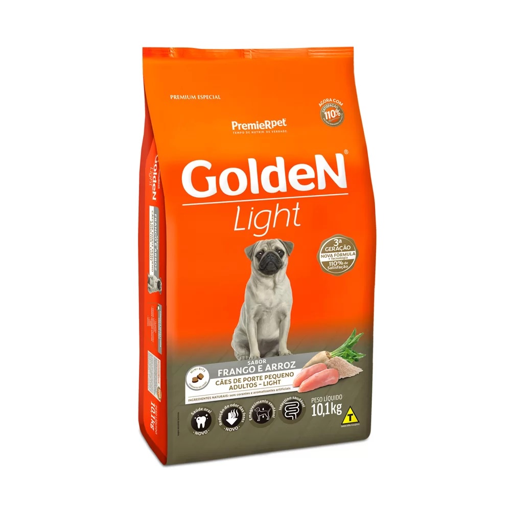 Ração Golden Formula Mini Bits Light para Cães Adultos de Pequeno Porte Sabor Frango e Arroz 10,1Kg em Oferta na Shopee