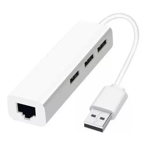 Placa Rede Usb Rj45 - Lan Ethernet 10/100 + 3 Usb 2.0