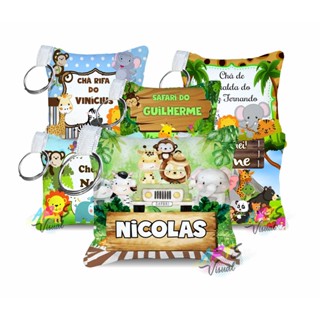 KIT 100 Lembrancinhas Para - Aniversário - Maternidade - Chá de Bebê - Tema SAFARI