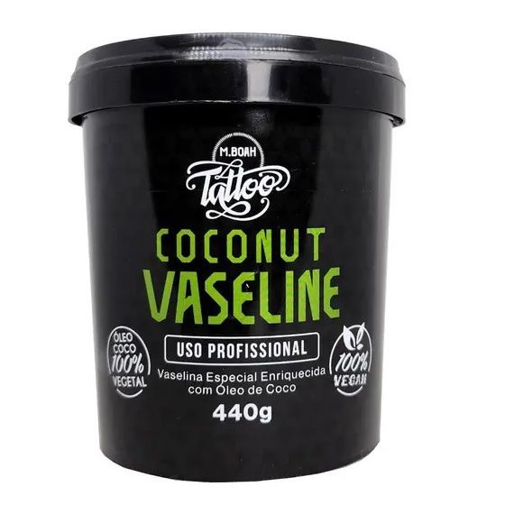 Vaselina Para Tatuagem 100% Vegana Mboah Coconut 440g Tattoo