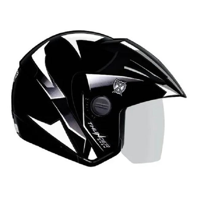 Capacete Moto Aberto Ebf Thunder Open Steel P/ Motoqueiro Motociclista C/ Selo Inmetro