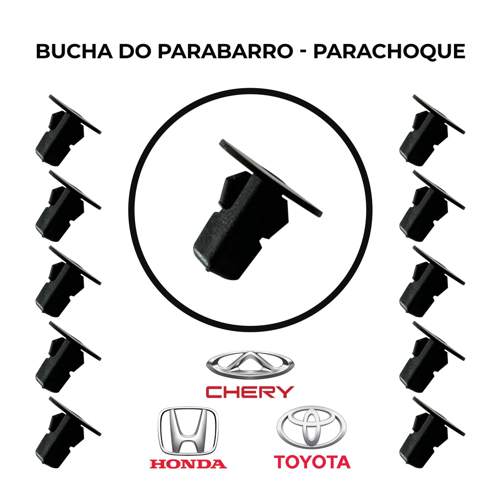 Bucha Do Parabarro Toyota Camry Corolla Rav4 Yaris Etios Hilux Grampo Do Parachoque 10, 20 Ou 50 un